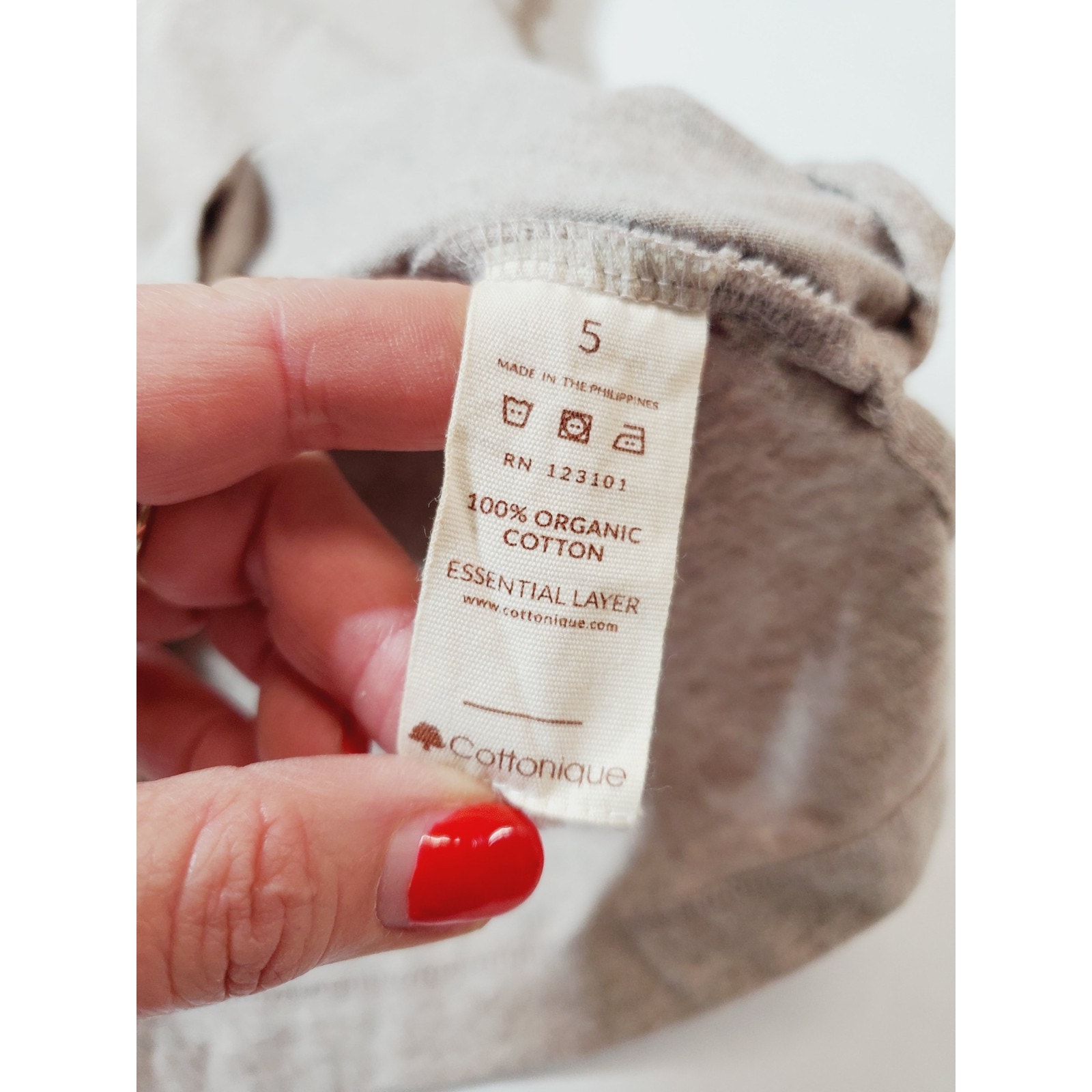 Cottonique Womens 5 Slip Dress 100% Organic Cotton Chemical Free Beige Natural — image 6 of 8